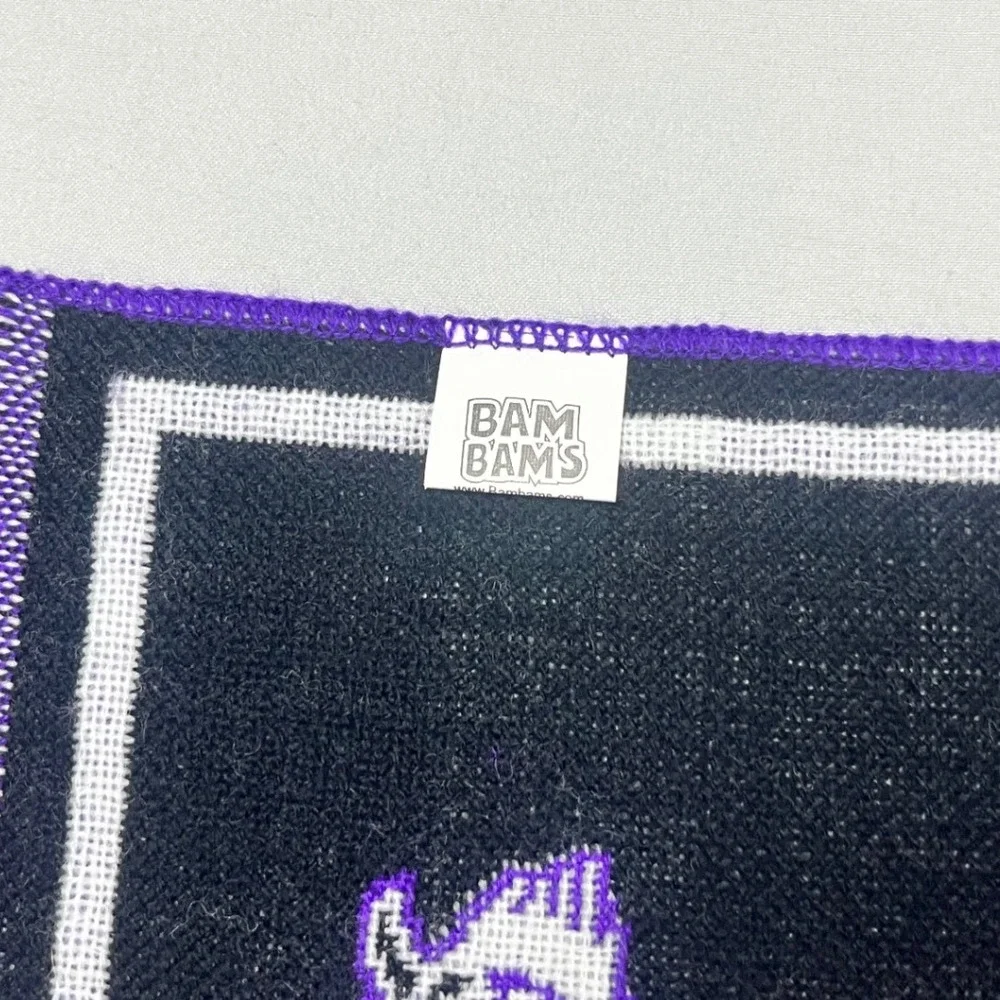 Bam Bams Dallas Sidekicks Purple Black Knit Soccer Scarf Reversible Fringed